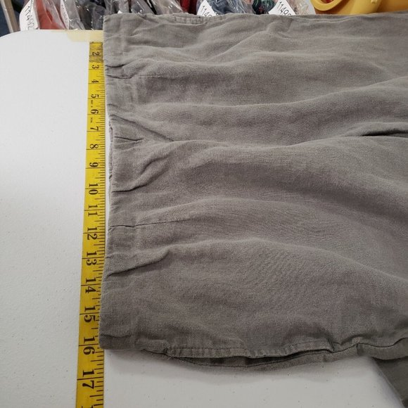 J Jill Womens Love Linen Pull On Pants Size M Gray High Rise Straight Leg Pocket - Picture 5 of 10